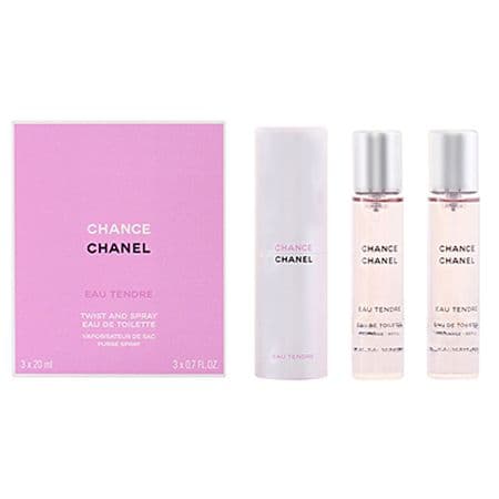 Chanel Chance Eau Tendre Eau De Toilette EDT 3.4oz + Twist & Spray 2pc Gift  Set