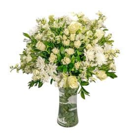 Large Bouqute Consists of 100 Stems of 4 Types of Flowers (ROSES, SPRAY ROSES, ALSTROEMERIAS, RUSCUS)