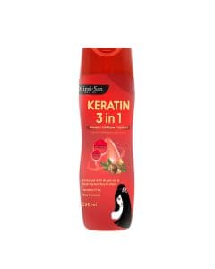  Keratin 3 in 1 Shampoo Conditioner & Treatment  For Straightening & Relaxing - 250ML