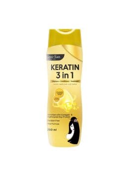 Keratin 3 In 1 Shampoo Conditioner and Treatment For Volumizing & Damage Repair - 250ML