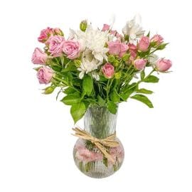 PINK & WHITE VASE