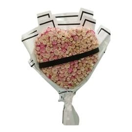 Heart Shaped Bouqute of 300 Spray Roses (Pink)