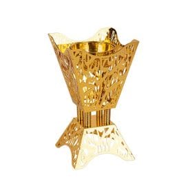 Gold incense burner with Arabic letters