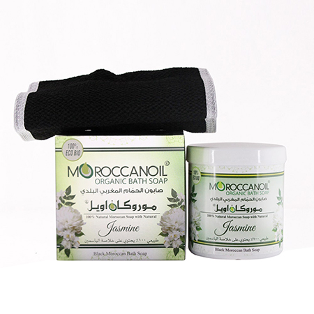 Jasmine Moroccan Bath Soap With Glove  - 250ML   