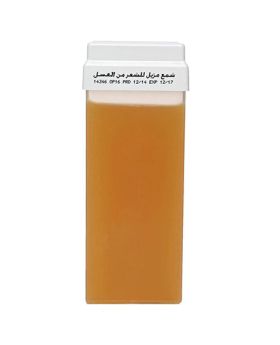 عبوة شمع إزالة الشعر بالعسل القابلة لإعادة التعبئة - 100 مل - باللون البيج