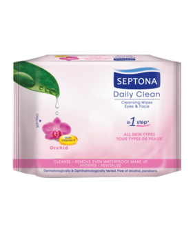 Septona Make Up Remover Wipes Orchid with Vitamin F  20's