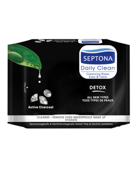 Septona Make Up Remover Wipes Charcoal 20's