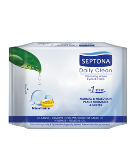 Septona Make Up Remover Wipes Micellaire With Vitamin E 20's