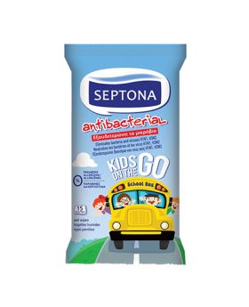 Antibacterial Wipes Kids On The Go - 15 Pcs