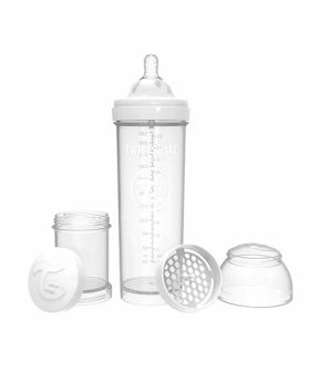 Anti Colic Baby Bottle - 330ML - White