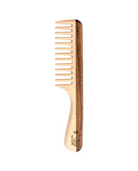 Two Colored Wooden Comb With Handle - 3511