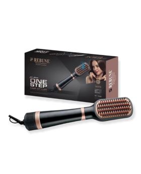 Hair Dryer Brush 2-in-1 with ions - Black/Gold